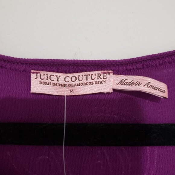 Juicy Couture Basic Short Sleeves Purple Top Size Medium - Picture 3 of 10